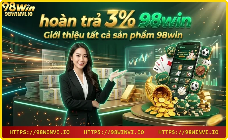 Các sản phẩm cá cược đa dạng tại 98WIN: thể thao, casino, slots, xổ số