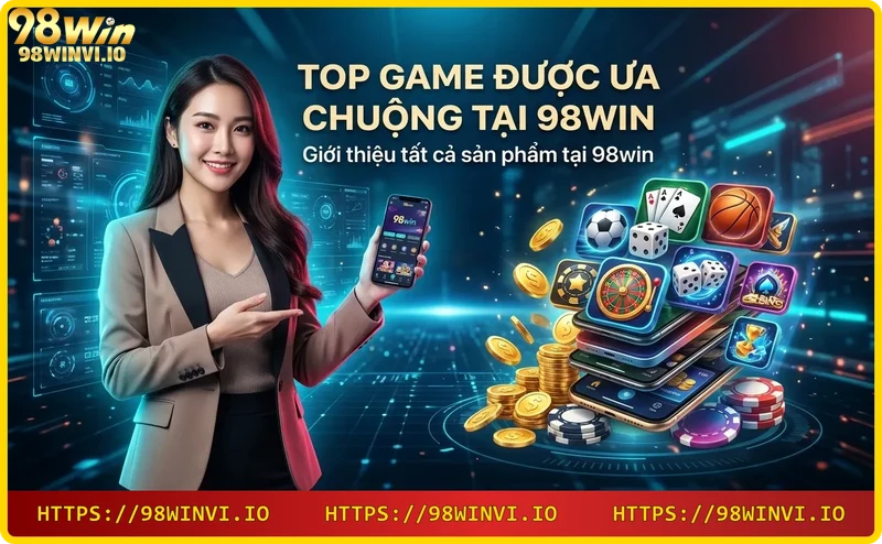Các sản phẩm game tại 98win - nổ hũ, bắn cá, thể thao, casino trực tiếp