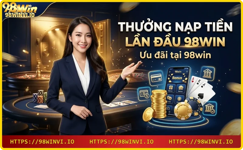 Chương trình khuyến mãi nạp tiền lần đầu 98WIN với hộp quà vàng rực rỡ