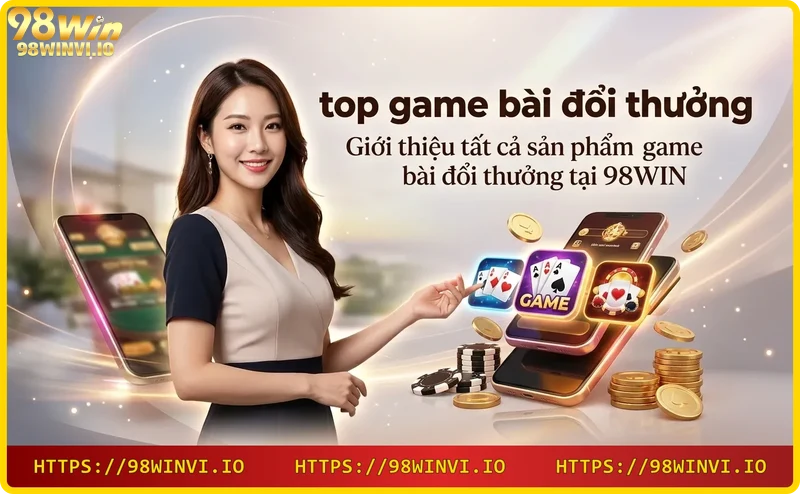 Danh sách game bài đổi thưởng tại 98WIN - Poker, Phỏm, Baccarat, Tiến lên
