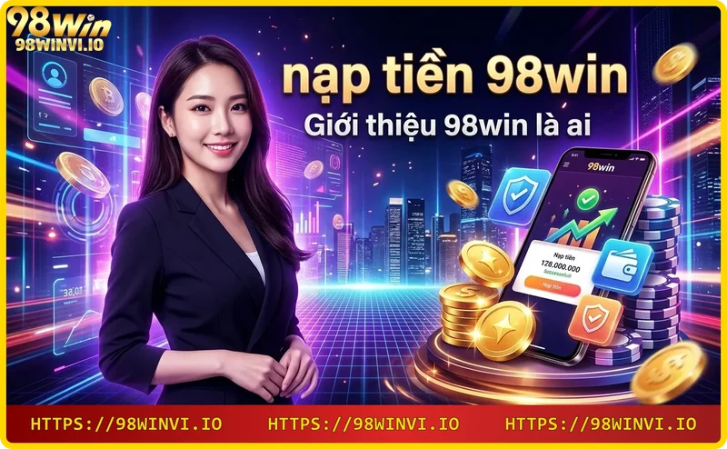 Giao diện 98win với các sản phẩm cá cược và nút nạp tiền