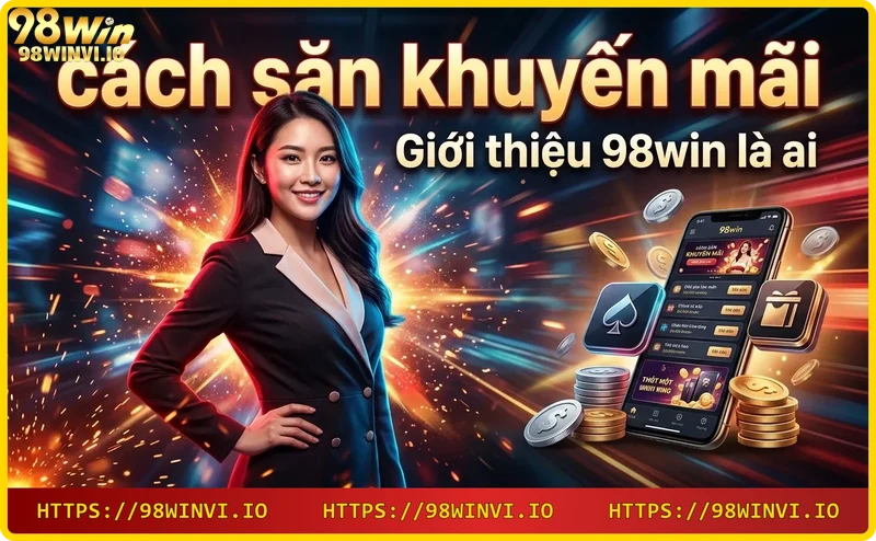 Giao diện nền tảng 98WIN với các sản phẩm cá cược và khuyến mãi
