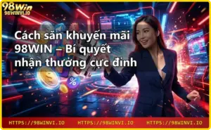 Giao diện nền tảng 98WIN với các sản phẩm cá cược và khuyến mãi