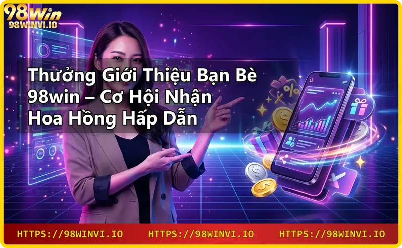Giao diện nhà cái 98win trên máy tính với các sản phẩm cá cược