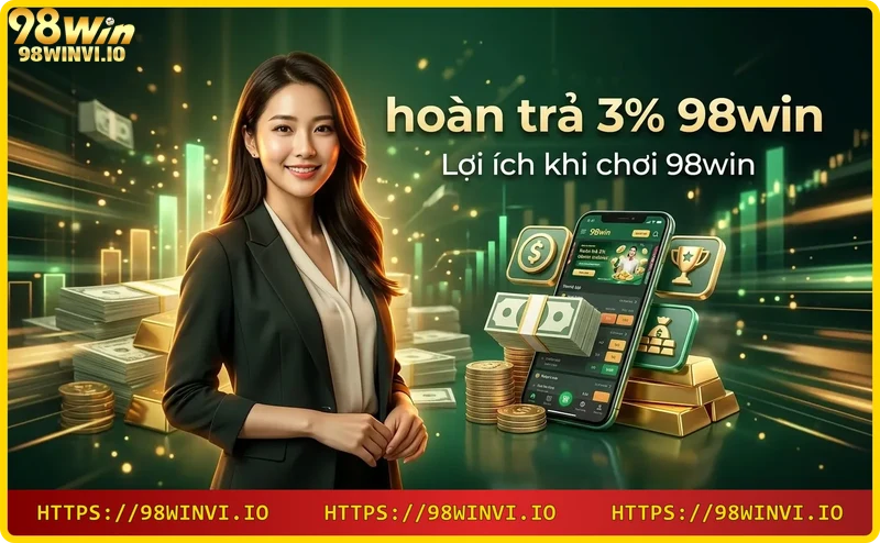 Lợi ích khi chơi tại 98WIN: hoàn trả 3%, VIP, và khuyến mãi hấp dẫn