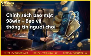 Minh họa bảo mật 98win với biểu tượng khóa và luồng dữ liệu