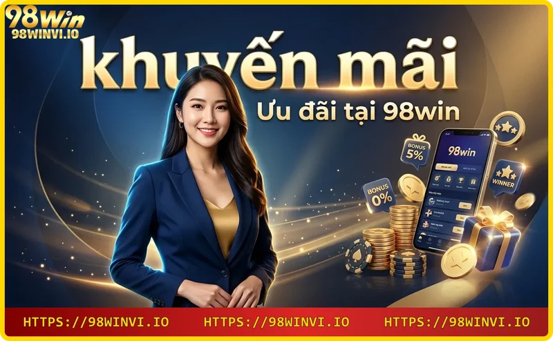 Ưu đãi 98WIN - nạp đầu 100%, hoàn tiền hàng tuần