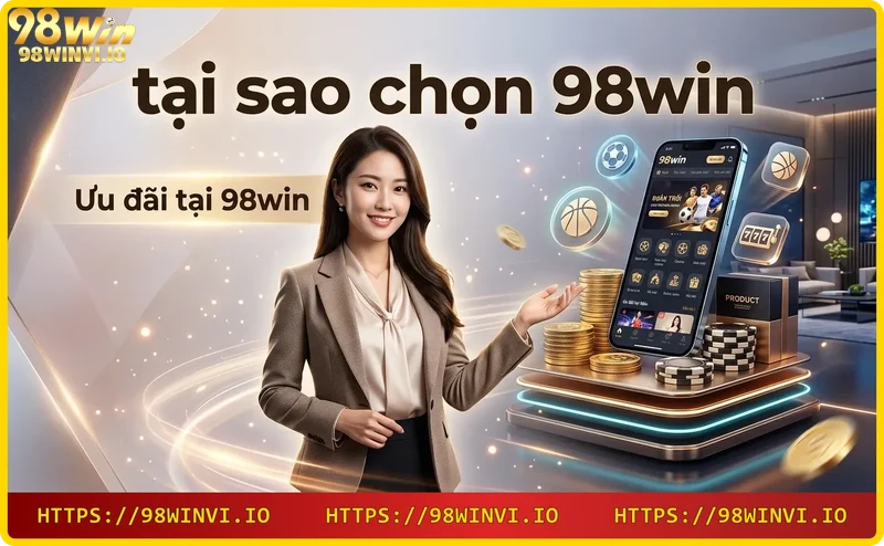 Ưu đãi tại 98WIN: khuyến mãi chào mừng, hoàn trả, vòng quay may mắn