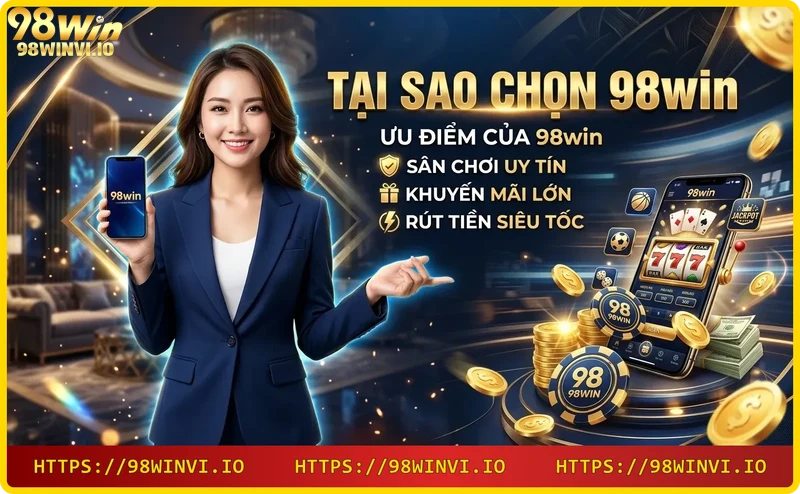 Ưu điểm 98WIN: nạp rút nhanh, hỗ trợ tận tình, bảo mật cao